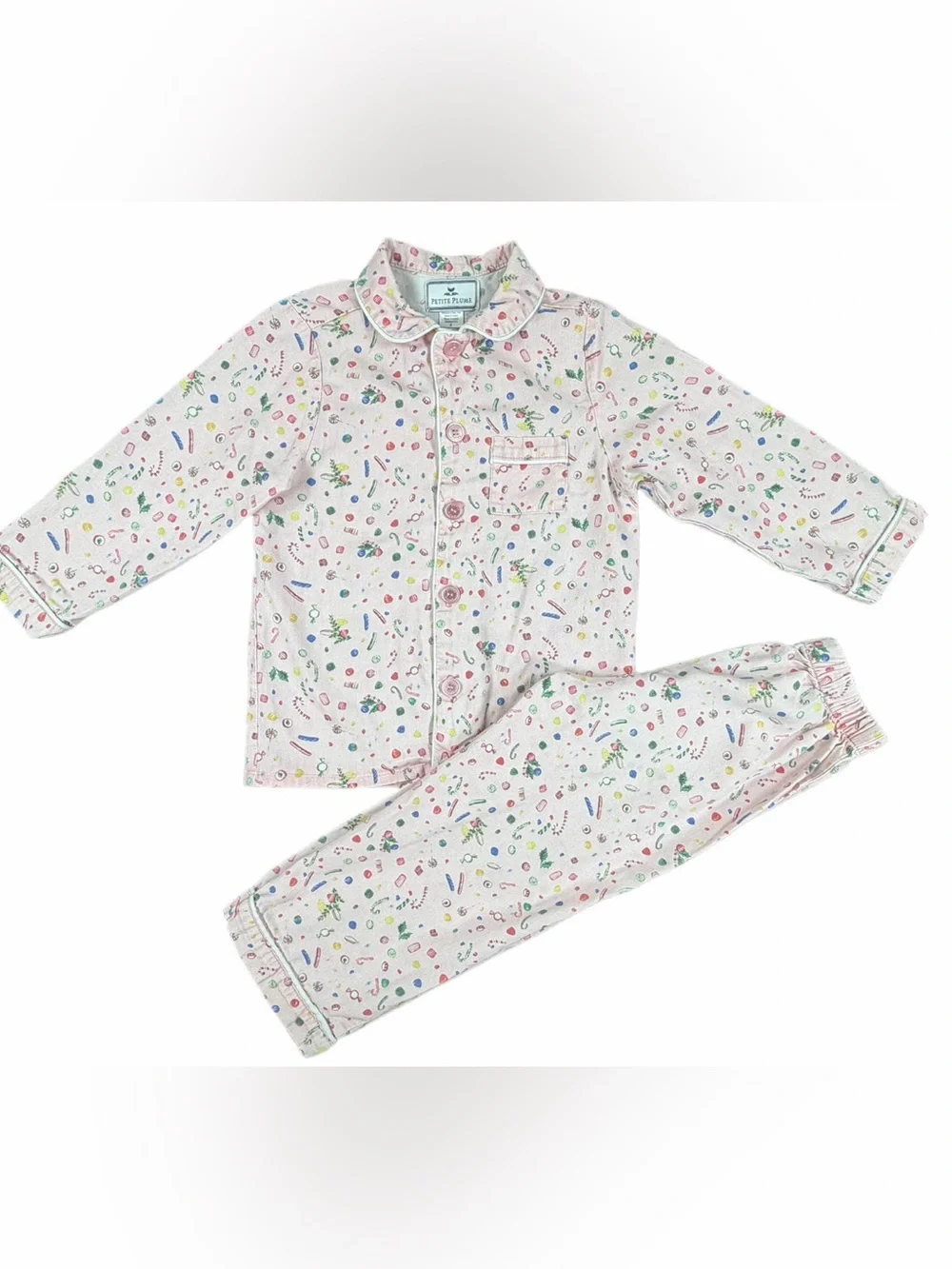 PETITE PLUME Twill Pajama Set in Vintage Christmas Sweets - 4